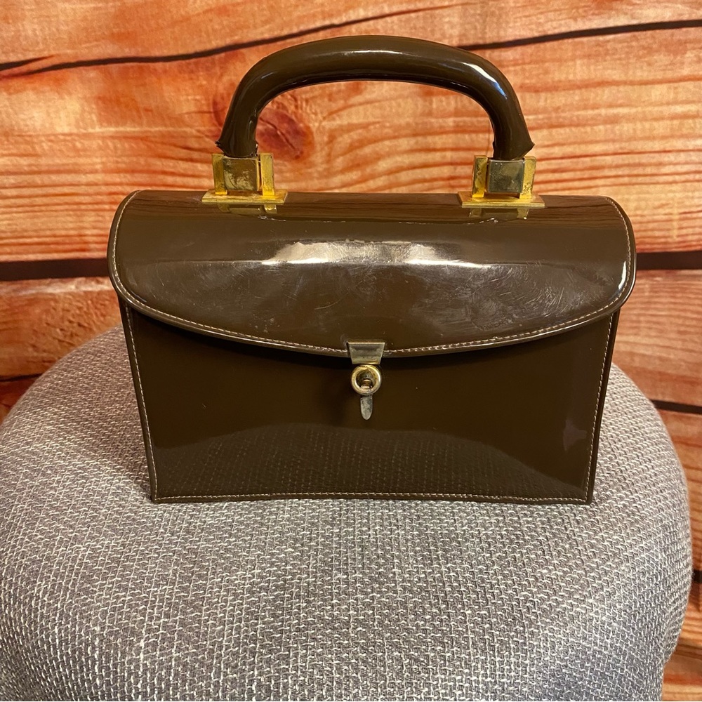 Vintage Meyers Vinyl Satchel Purse Bag